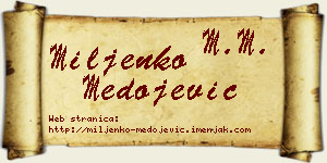 Miljenko Medojević vizit kartica